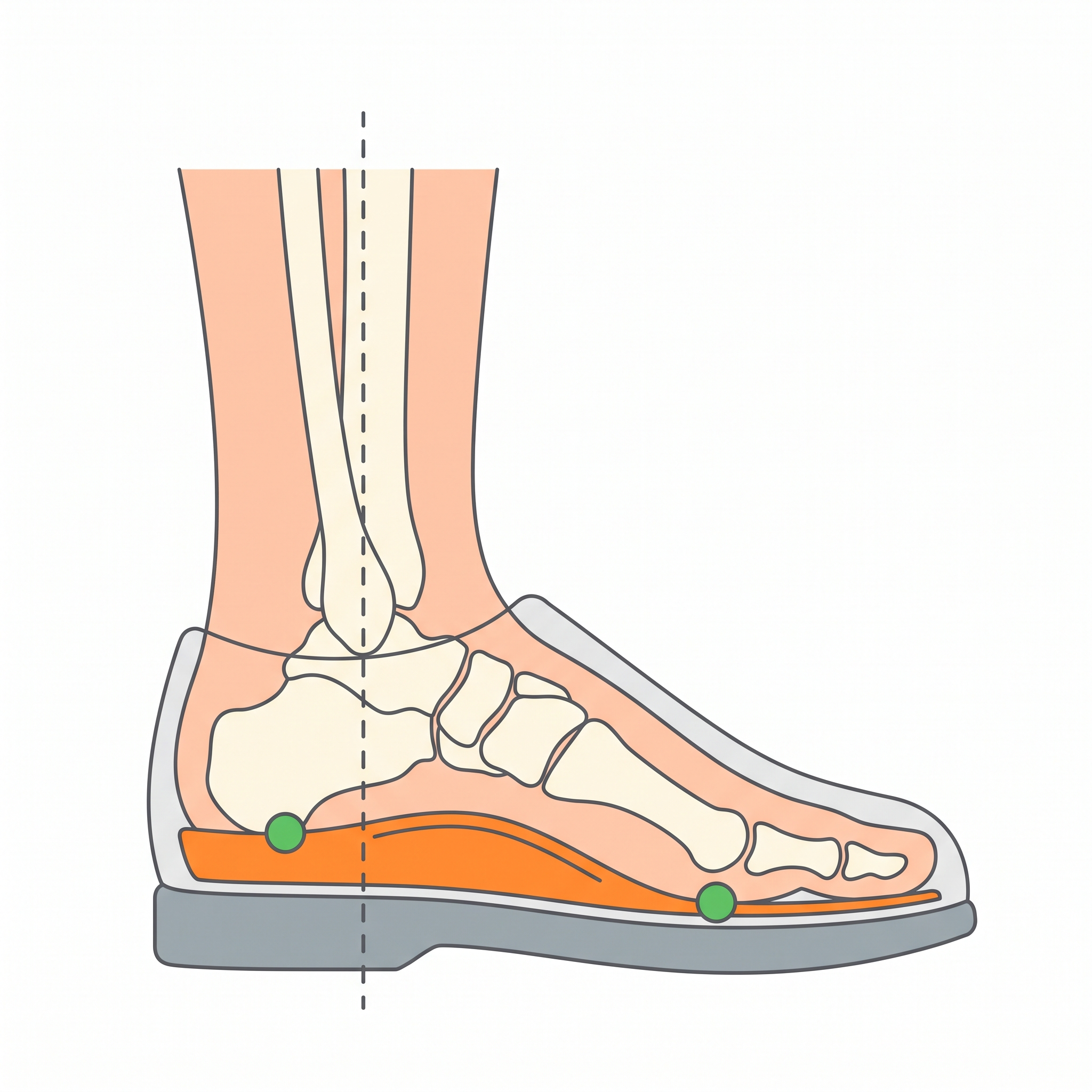 Foot supported by Stepprs