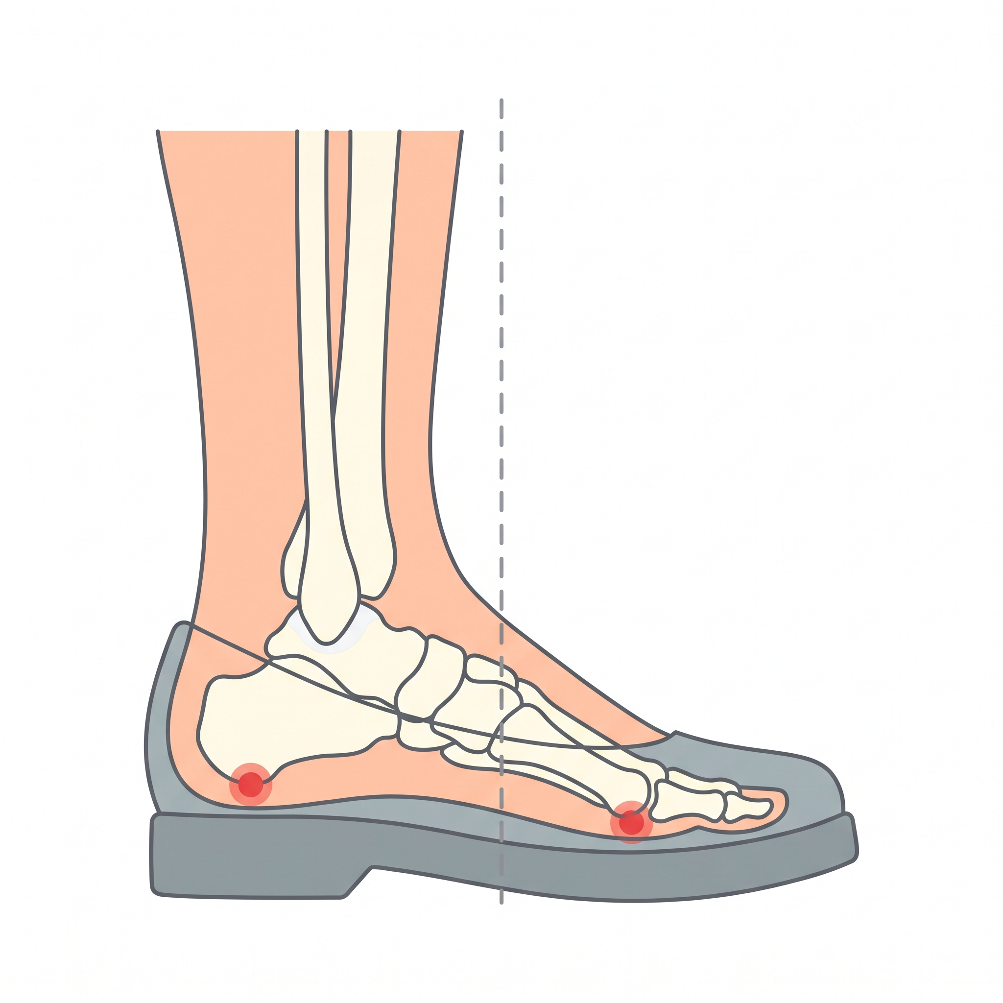 Unsupported foot